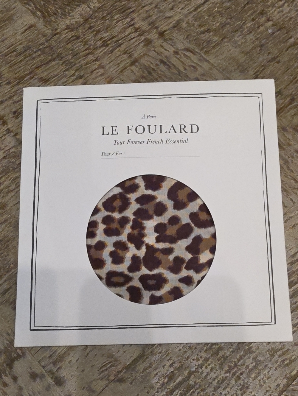 Sezane Leopard Print Foulard - Brown & Cream